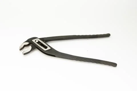 Adjustable spanner on a white background Stock Photos
