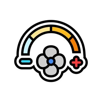 Adjustable speed settings color icon vector illustration Stock Illustration