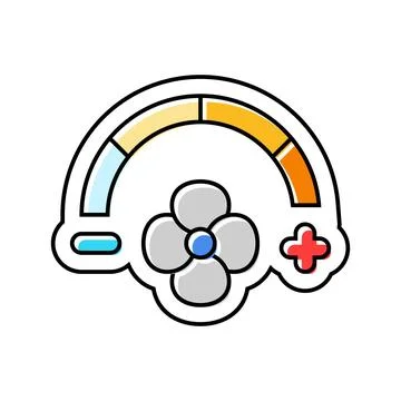 Adjustable speed settings color icon vector illustration Stock Illustration