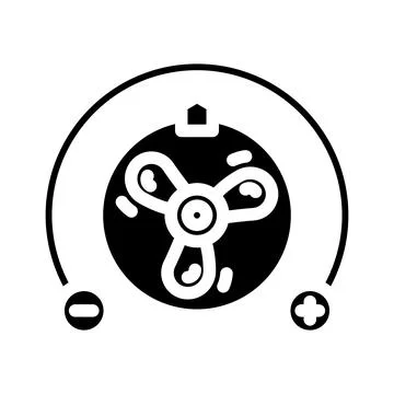 Adjustable speed settings glyph icon vector illustration Stock Illustration