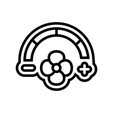 Adjustable speed settings line icon vector illustration Stock Illustration