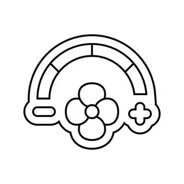 Adjustable speed settings line icon vector illustration Stock Illustration