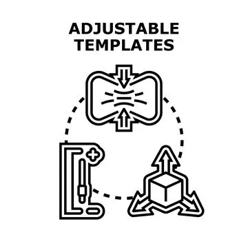 Adjustable templates concept adapting layout and scaling elements Illustration