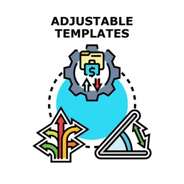 Adjustable templates concept for custom design and development Stock Illustration