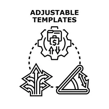 Adjustable templates concept for custom design and development Stock Illustration