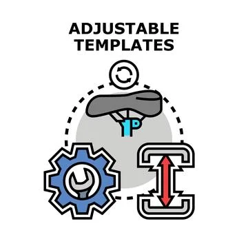 Adjustable templates concept for customization and configuration Stock Illustration