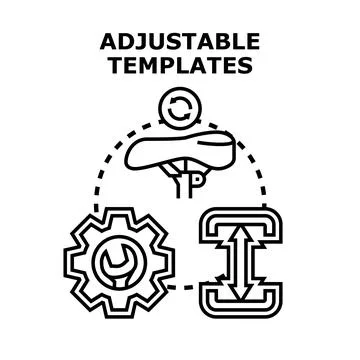 Adjustable templates concept for customization and configuration Stock Illustration