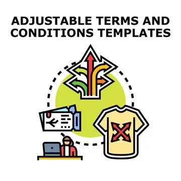 Adjustable terms and conditions templates concept Stock Illustration