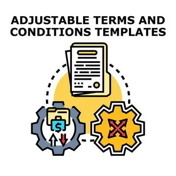 Adjustable terms and conditions templates concept Stock Illustration