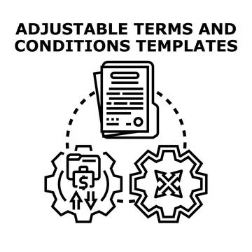 Adjustable terms and conditions templates concept Stock Illustration