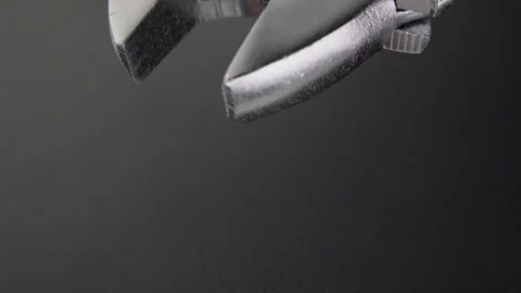 Adjustable Wrench Close-Up on Black Background Stock Footage 288044600