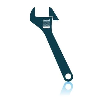 Adjustable Wrench Icon Stock Illustration