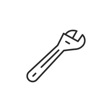 Adjustable Wrench Icon Stock Illustration