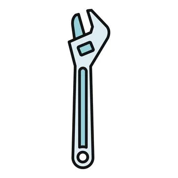 Adjustable wrench icon representing plumbing and repair service Stock Illustration