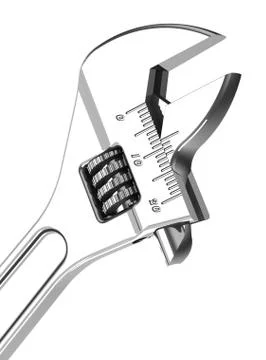 The adjustable wrench Stock Illustration