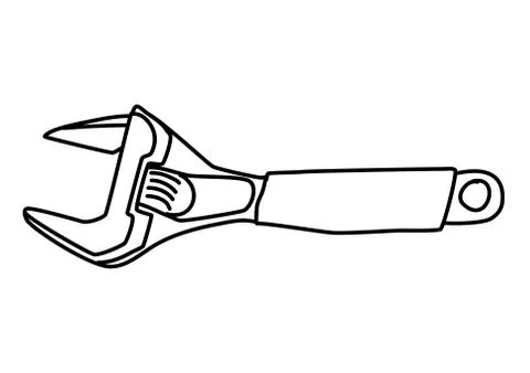 Adjustable wrench Stock Illustration