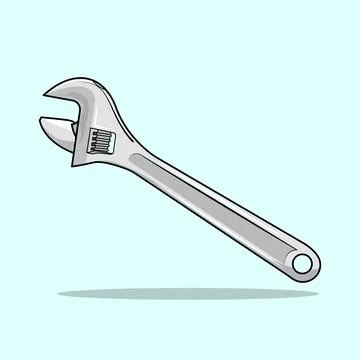 Adjustable Wrench Stock Illustration