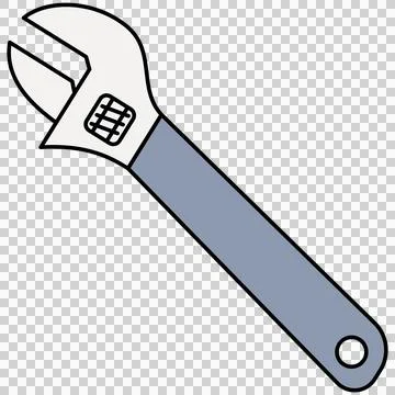 Adjustable wrench Illustrazione stock