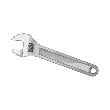 Adjustable Wrench illustration Illustrazione stock