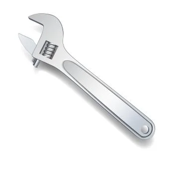 Adjustable wrench isolated. イラスト素材