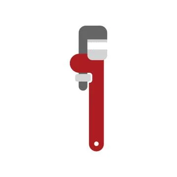 Adjustable wrench isolated. Tool on white background. Industrial object Stock Illustration