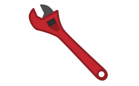 Adjustable wrench isolated on white background EPS10 Stock Illustration