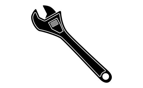 Adjustable wrench isolated on white background EPS10 Stock Illustration