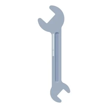 Adjustable wrench isolated on white background, useful tool for fixing and re Stock Illustration