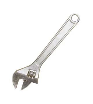 Adjustable wrench isolated on white background Stock Photos
