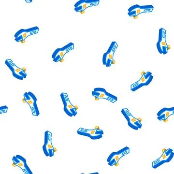 Adjustable wrench isometric icon seamless pattern Illustrazione stock