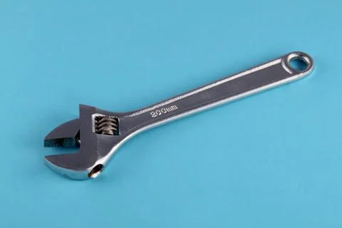 Adjustable wrench or spanner. Stock Photos