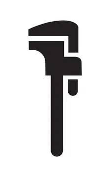 Adjustable Wrench Plumbing Tool Vector Icon Stockillustratie
