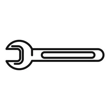 Adjustable wrench spanner representing construction and repair work 스톡 일러스트