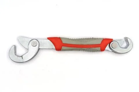 Adjustable wrench, spanner wrenches snap n grip, The steel spanner isolated o Stock Photos