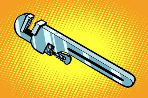 Adjustable wrench tool for the job Stock Illustration