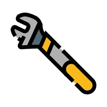 Adjustable wrench tool for repair and construction works Stockillustratie