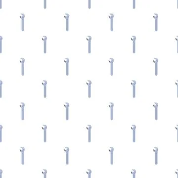 Adjustable wrench tool seamless pattern, diy and repair concept Stock Illustration