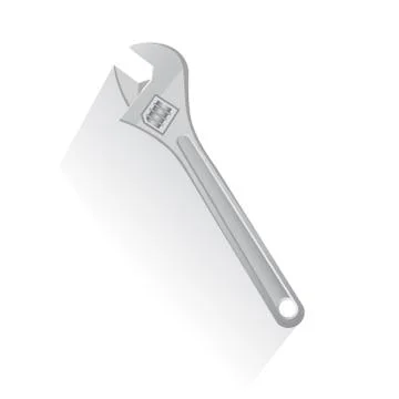 Adjustable wrench - vector Stock Illustration