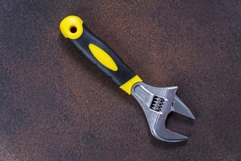 Adjustable wrench versatile tool for gripping and twisting Fotos de archivo