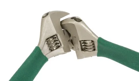 Adjustable wrench work spanner Stock Photos