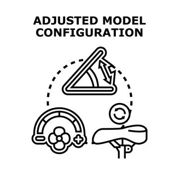 Adjusted model configuration concept for customization and settings Stock Illustration