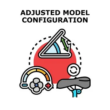 Adjusted model configuration concept for customization and settings Stock Illustration