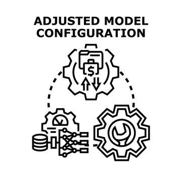 Adjusted model configuration process vector concept イラスト素材