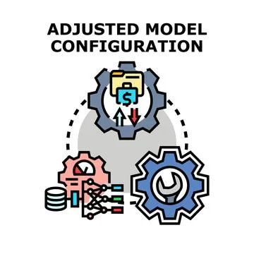 Adjusted model configuration process vector concept Stock Illustration