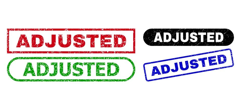 ADJUSTED Rectangle Seals with Rubber Style 스톡 일러스트