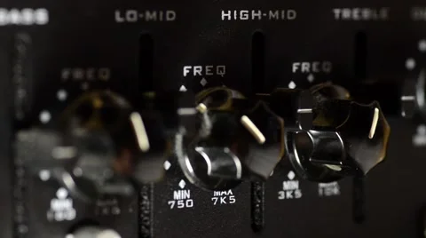Adjusting Amplifier EQ Stock Footage 50760199