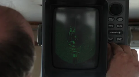 Adjusting boat radar Stock Footage 39693161