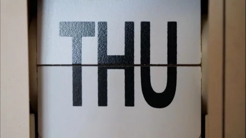 Adjusting the calendar days on a clock. Time lapse. Stock Footage 305272636