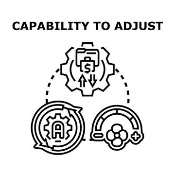 Adjusting capability and adaptability for business flexibility Stock Illustration