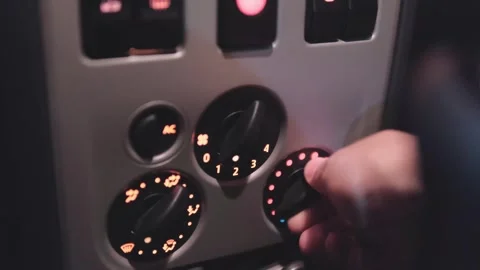Adjusting Car Heater Stock Footage 241176948